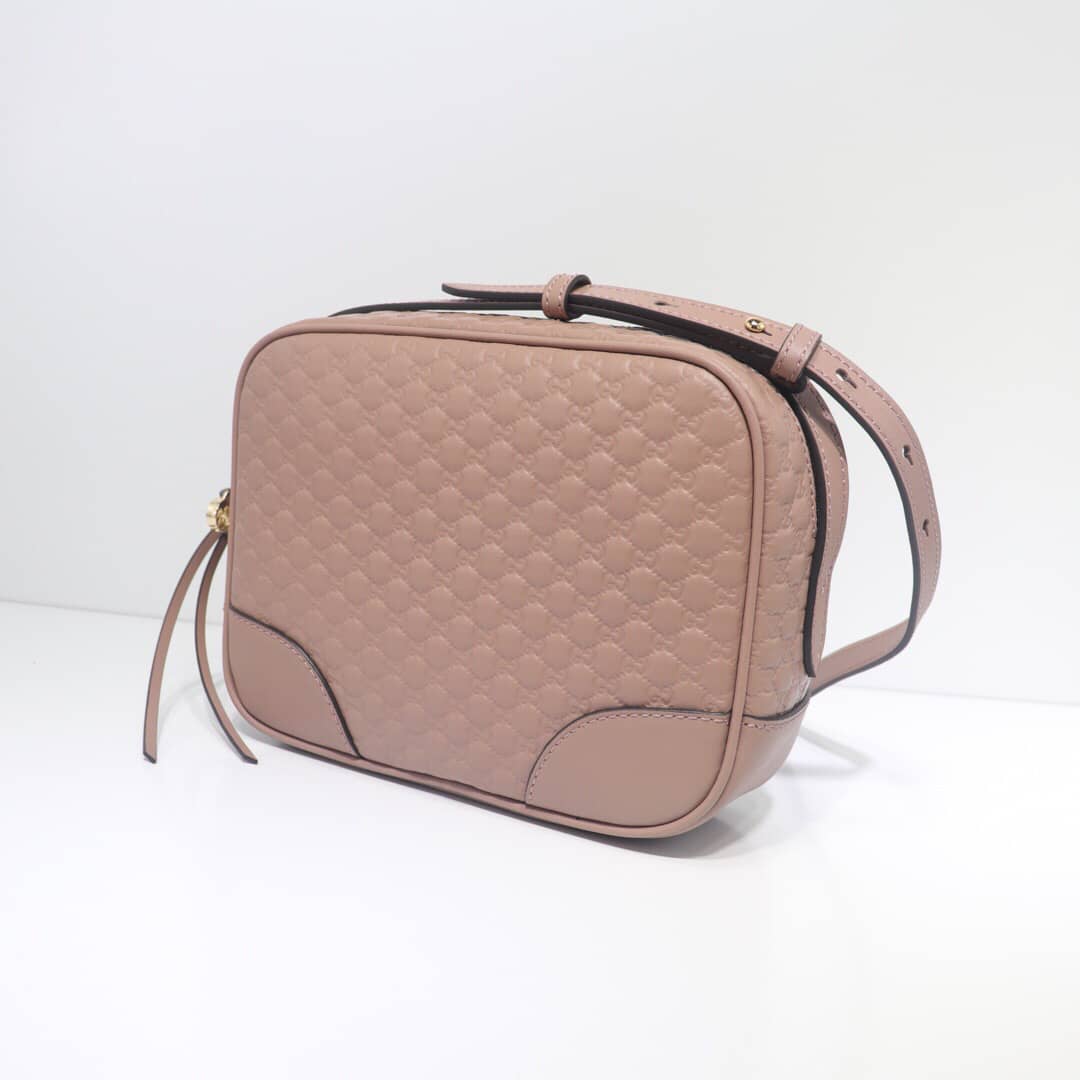 Gucci Bree Guccissima GG Leather Canvas Camera Bag Replica Apricot 449413 - DEEPREPS