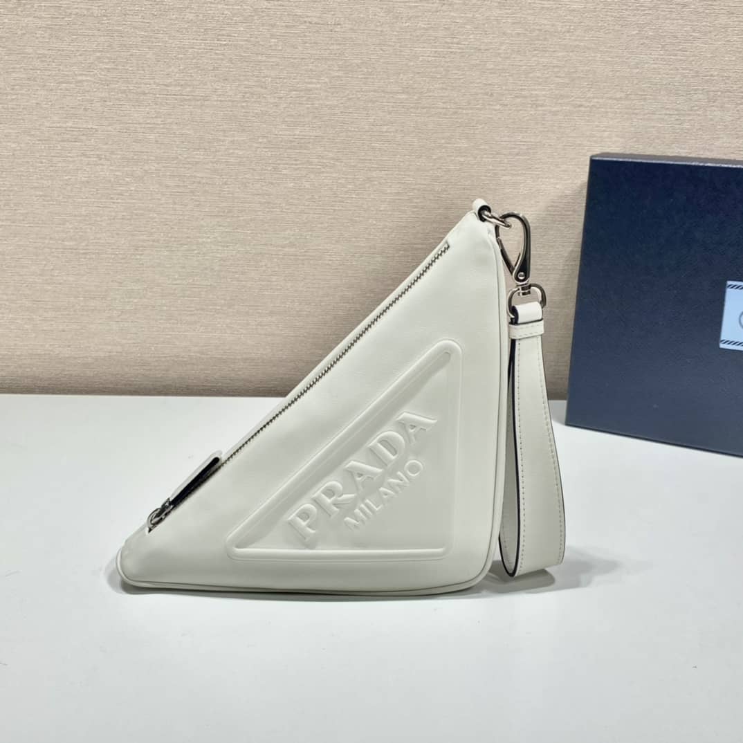 Prada Lady Leather Triangle Leather Replica Pouch - DEEPREPS