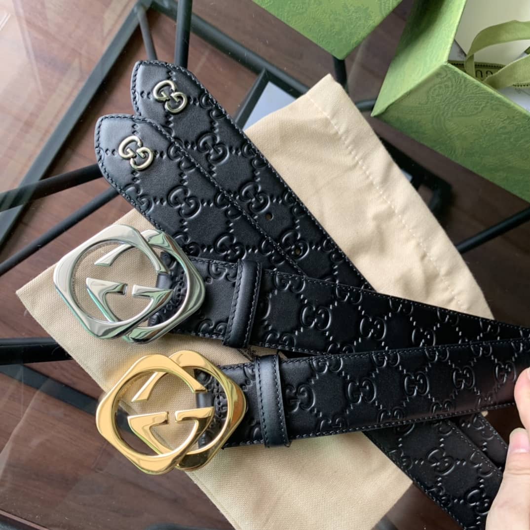 Fake Gucci Logo Belt 38mm - DEEPREPS