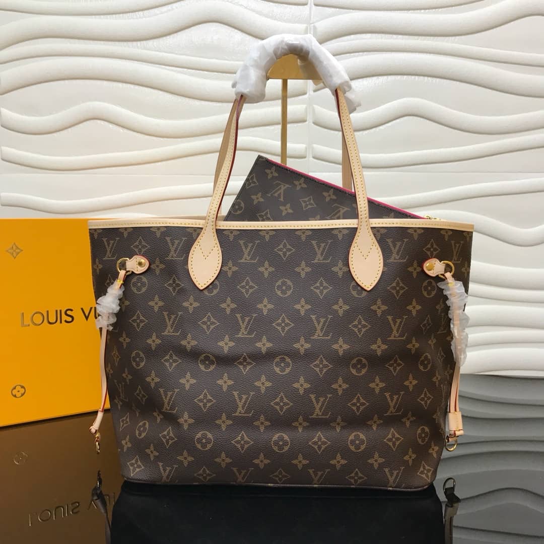 Louis Vuitton Monogram Neverfull MM Bag Replica Pink M40995 - DEEPREPS