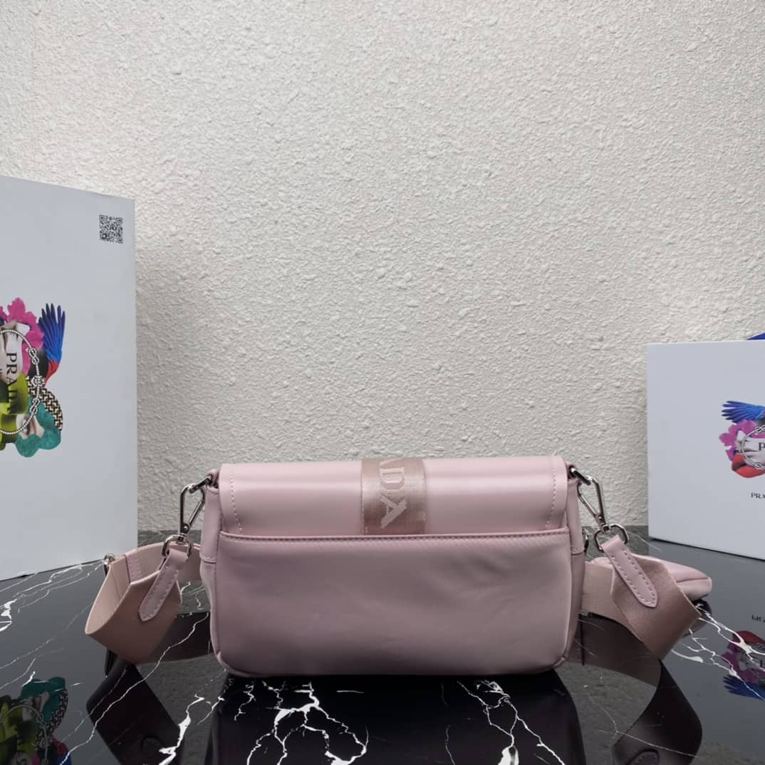 Prada Pocket Nylon And Brushed Leather Replica Bag - DEEPREPS