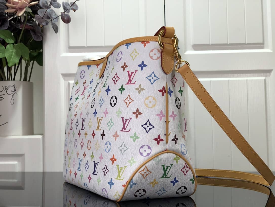 Louis Vuitton Delightful PM Monogram Multicolor Shoulder Bag Replica White M40352 - DEEPREPS