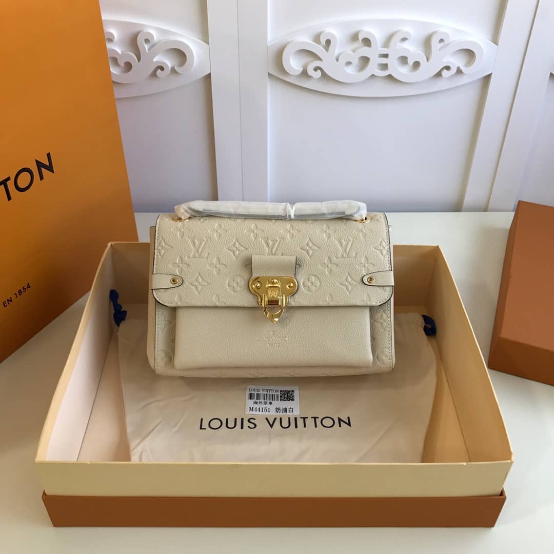 Louis Vuitton Monogram Empreinte Vavin PM Chain Replica Shoulder Bag Cream M44151 - DEEPREPS