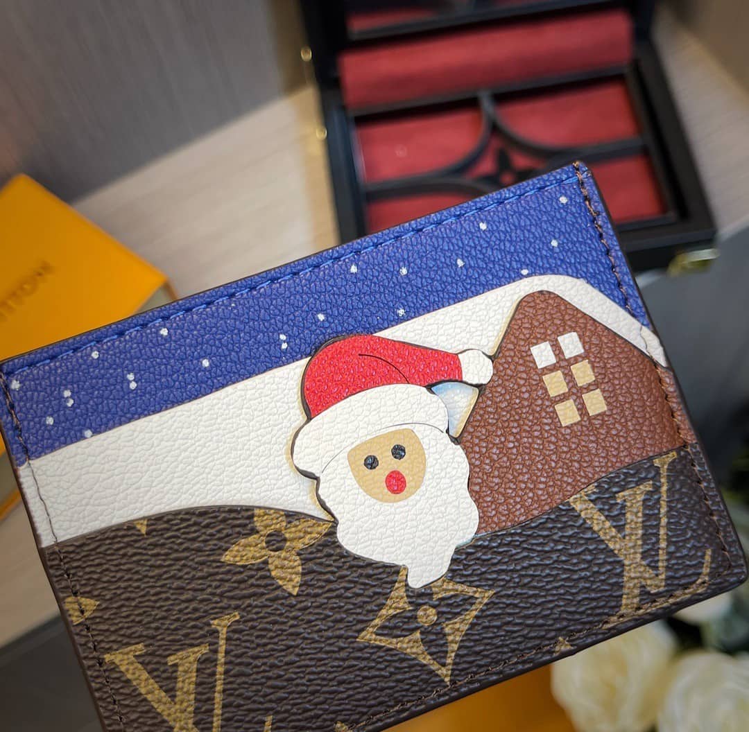 Louis Vuitton Wallet Replica Monogram Canvas Card Holder Christmas Collection - DEEPREPS
