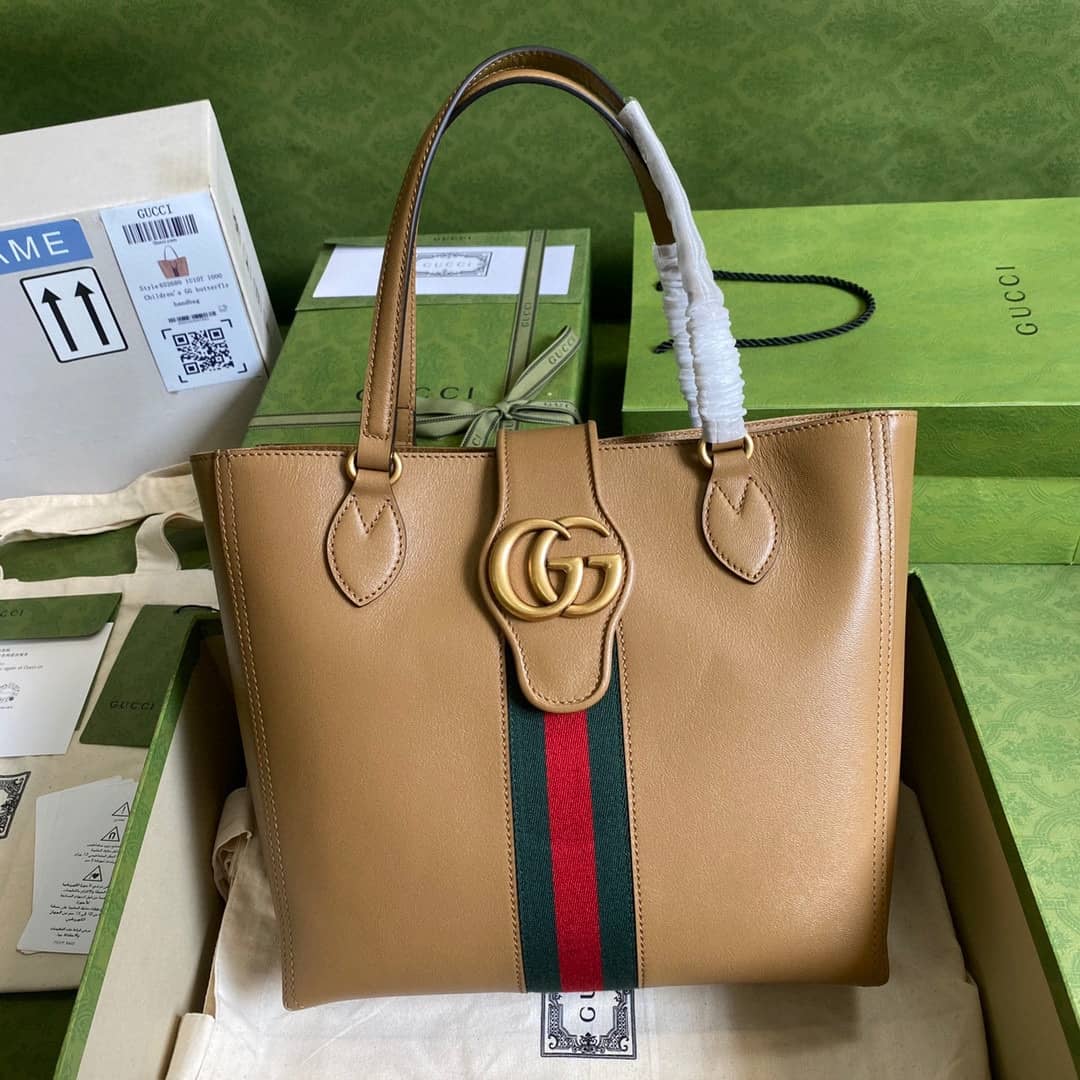Gucci Double G Leather Small Tote Replica 652680 - DEEPREPS