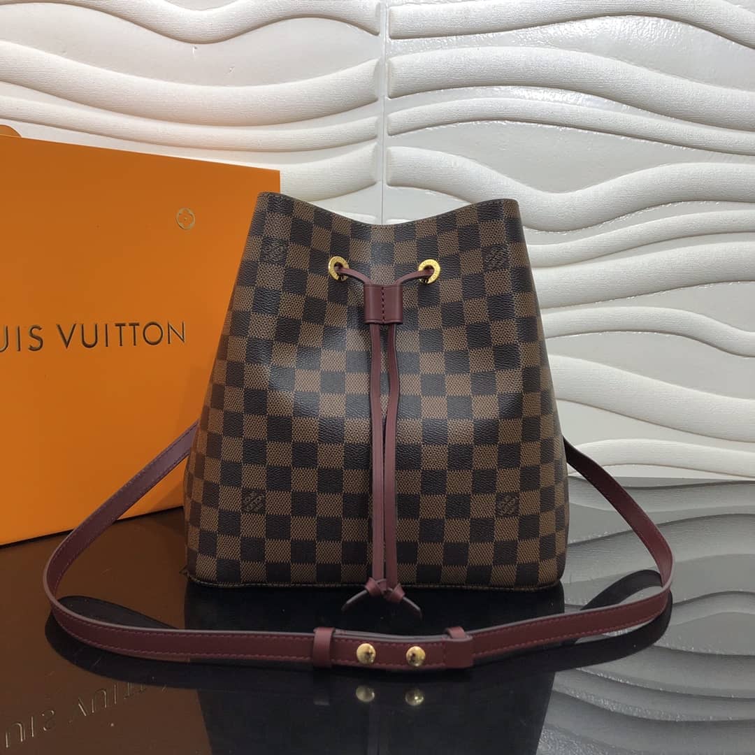 Louis Vuitton Neonoe Replica Bucket Bag Brown Purple M44020 - DEEPREPS
