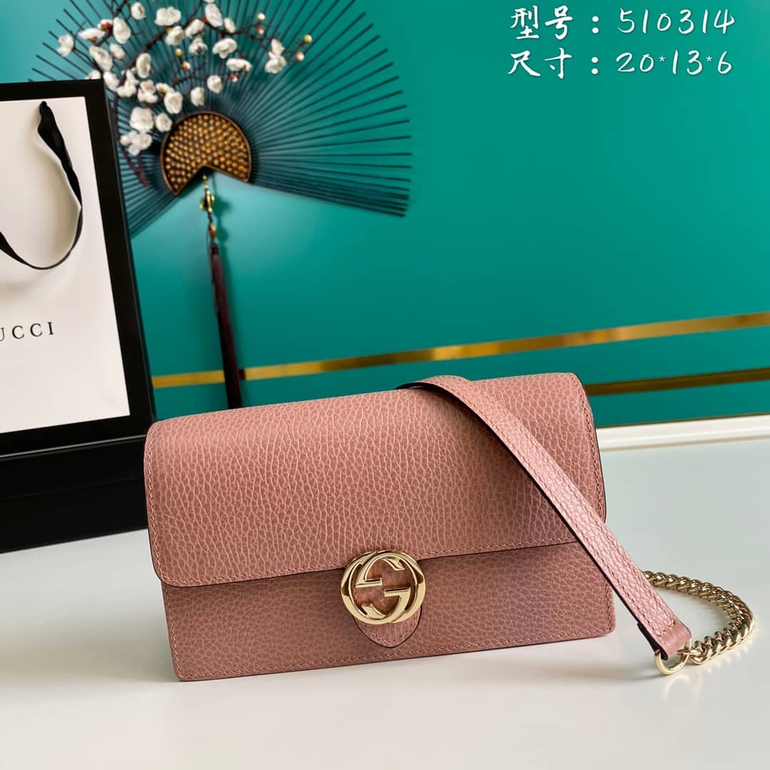 Gucci Interlocking Crossbody Bag Chain Wallet Replica 510314 - DEEPREPS