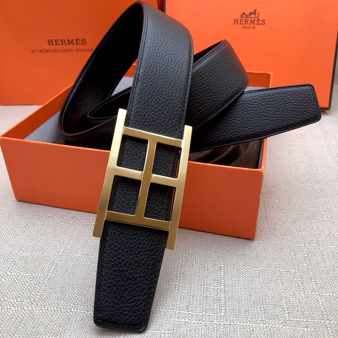 7 Star Hermes Leather Belt 38mm - DEEPREPS