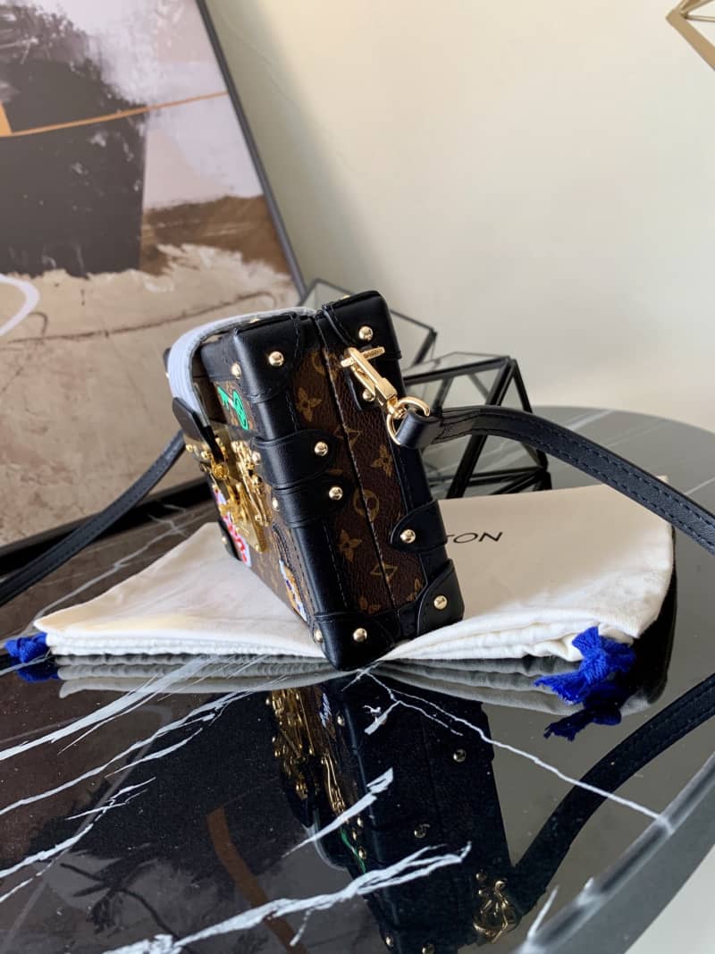 Louis Vuitton Petite Malle Monogram Canvas Replica Bag Brown M40273 - DEEPREPS