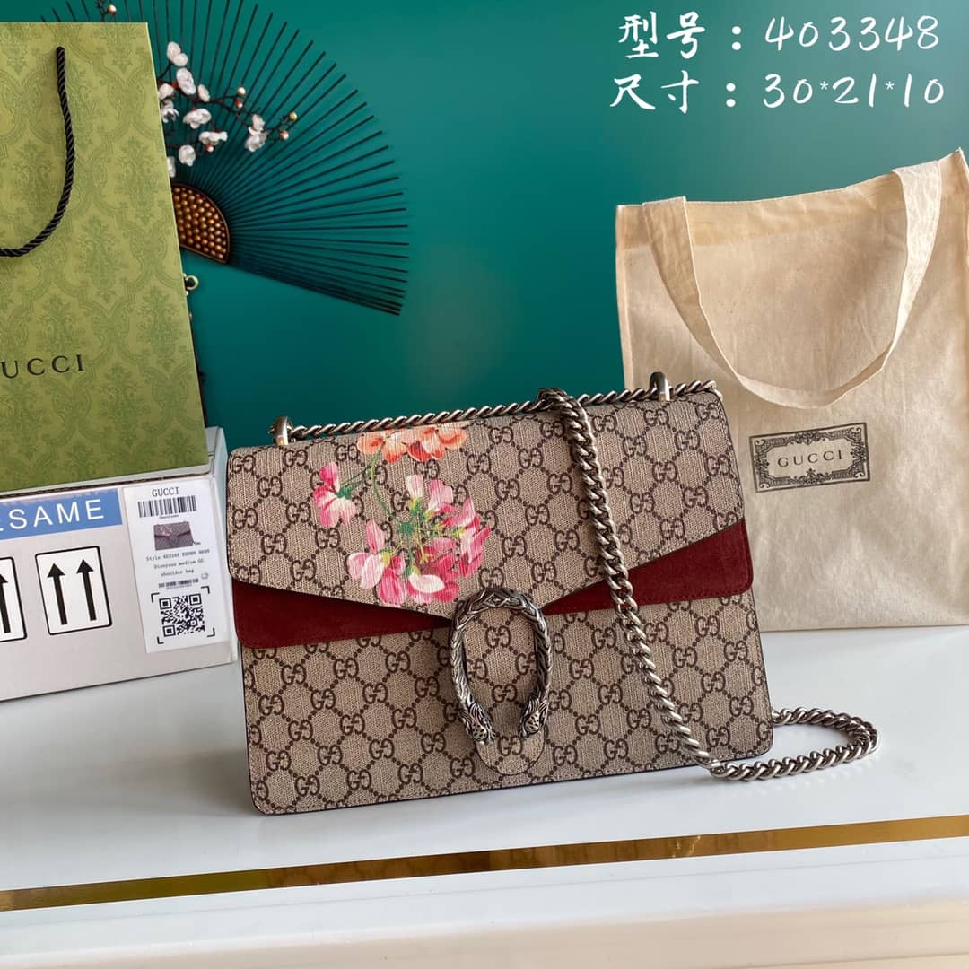 Gucci Dionysus Supreme Monogram Chain Medium Shoulder Bag Replica 403348 - DEEPREPS