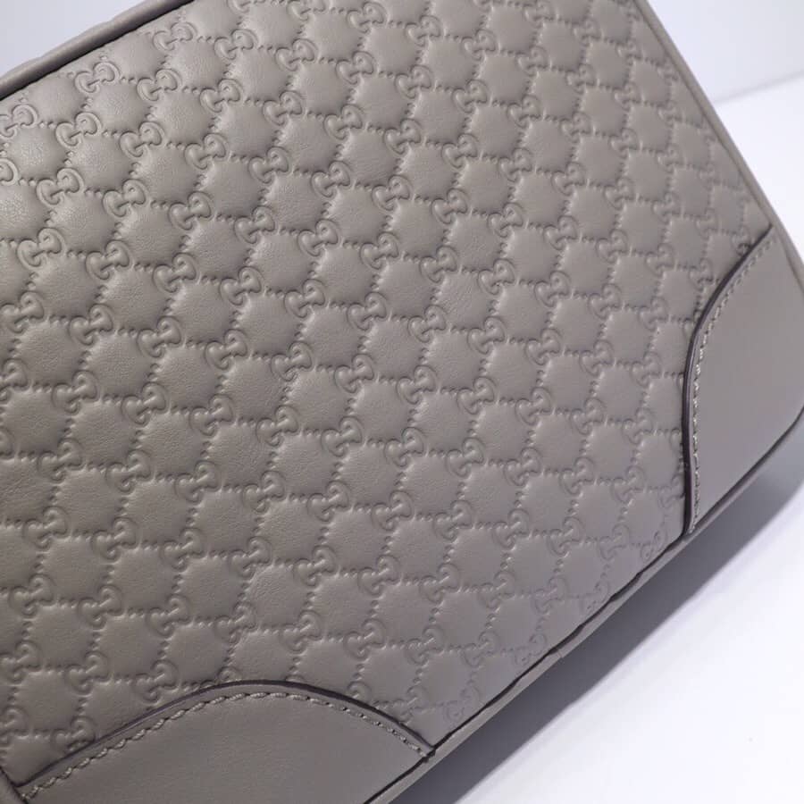 Gucci Bree Guccissima GG Leather Canvas Camera Bag Replica Gray 449413 - DEEPREPS