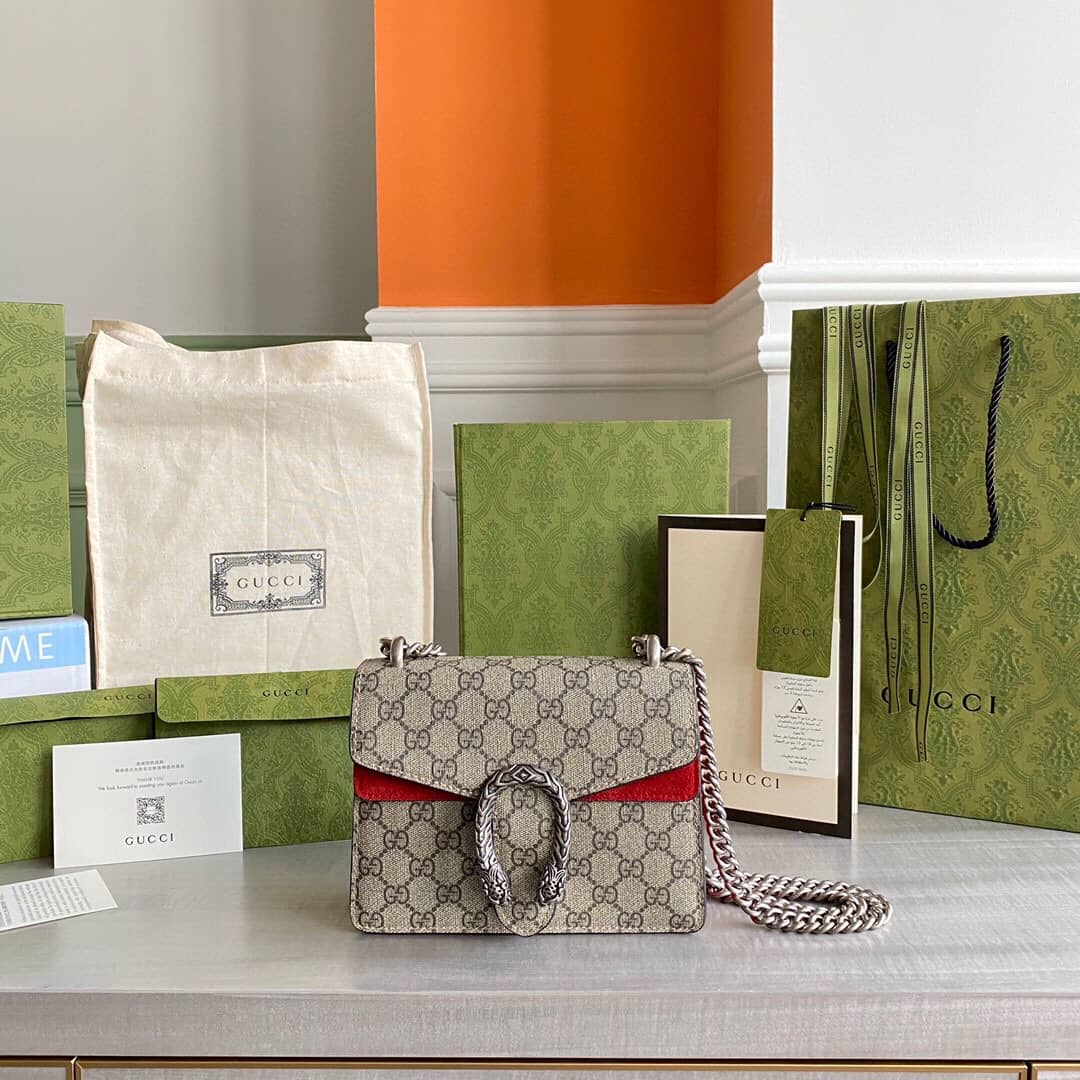 Gucci Dionysus Dupe Supreme Dionysus 2way Mini Chain Shoulder Bag Replica Red 421970 - DEEPREPS