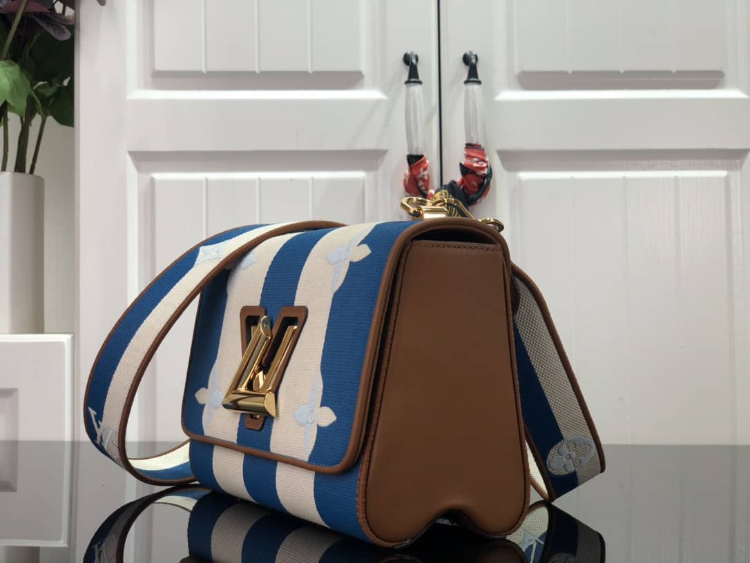Louis Vuitton Embroidered Canvas Calf Leather Twist MM Replica Bag M57659 - DEEPREPS