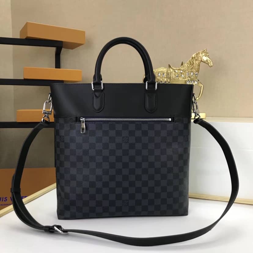 Louis Vuitton Newport Tote Damier Cobalt Canvas Bag Replica N41588 - DEEPREPS