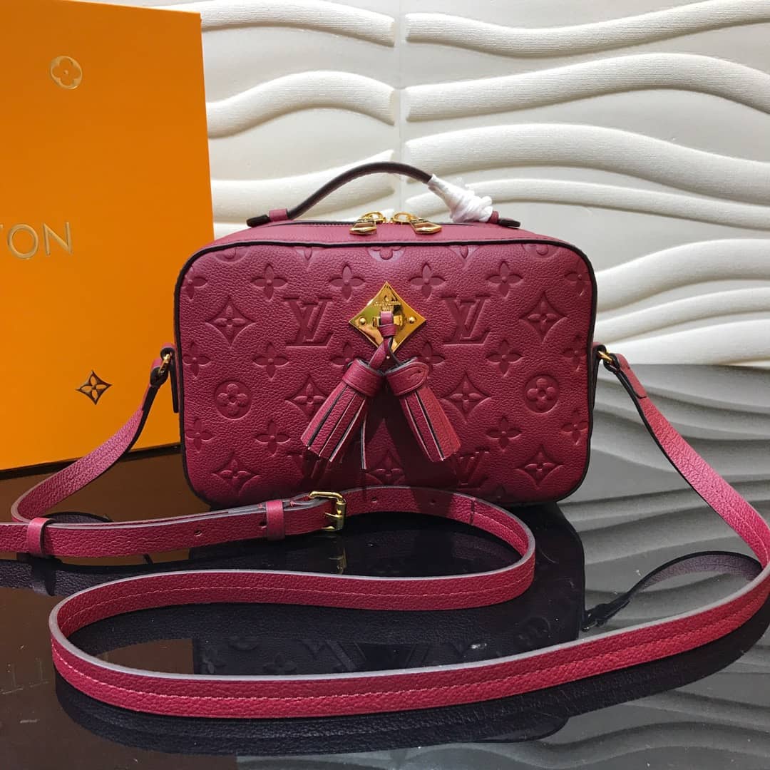 Louis Vuitton Monogram Empreinte Saintonge Replica Bag Rose M44606 - DEEPREPS
