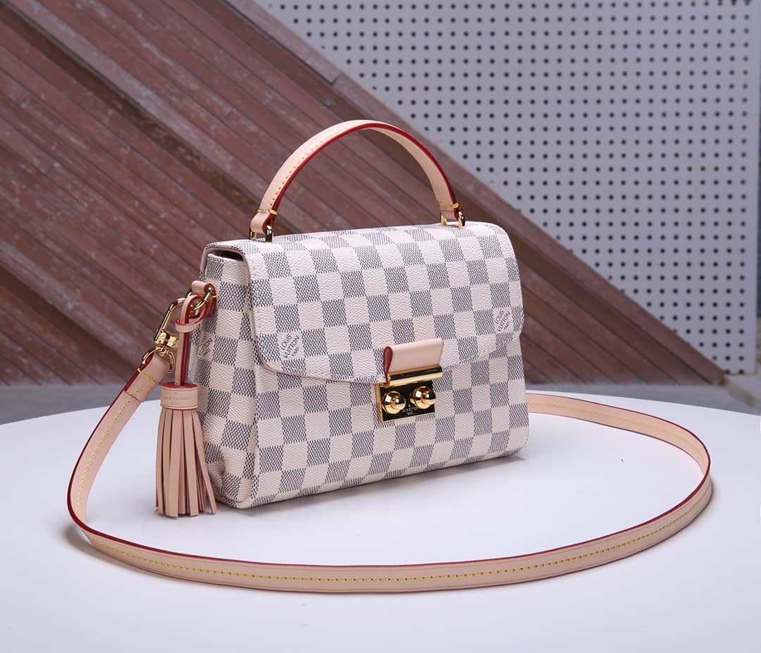 Louis Vuitton Damier Croisette Replica Shoulder Handbag White N41581 - DEEPREPS