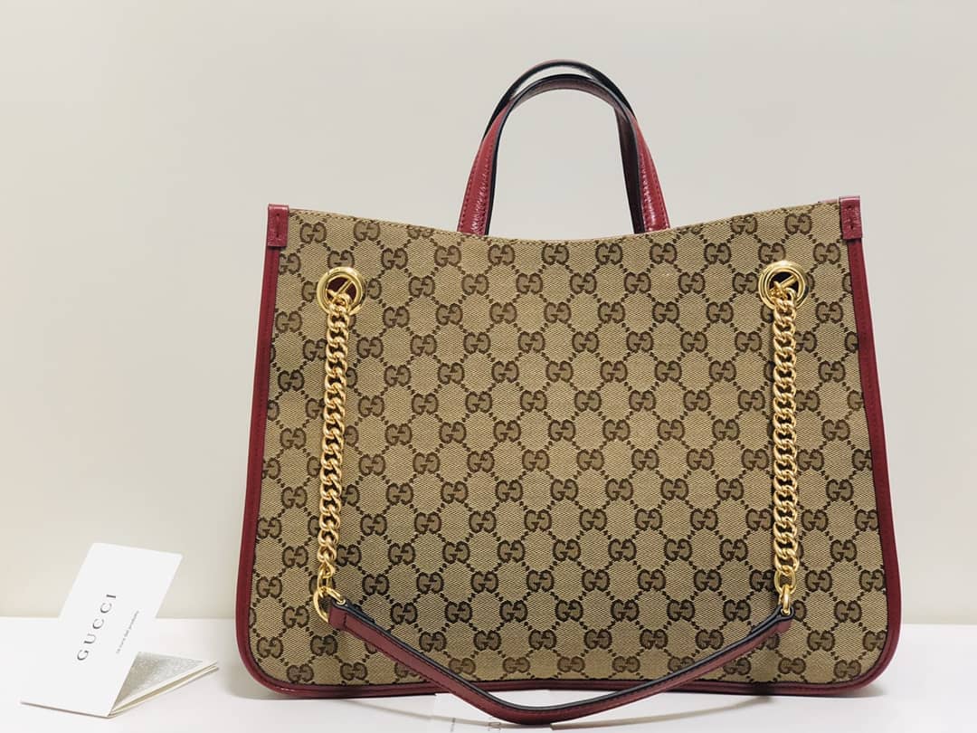 Gucci Horsebit 1955 Leather Tote Replica Red 621144 - DEEPREPS