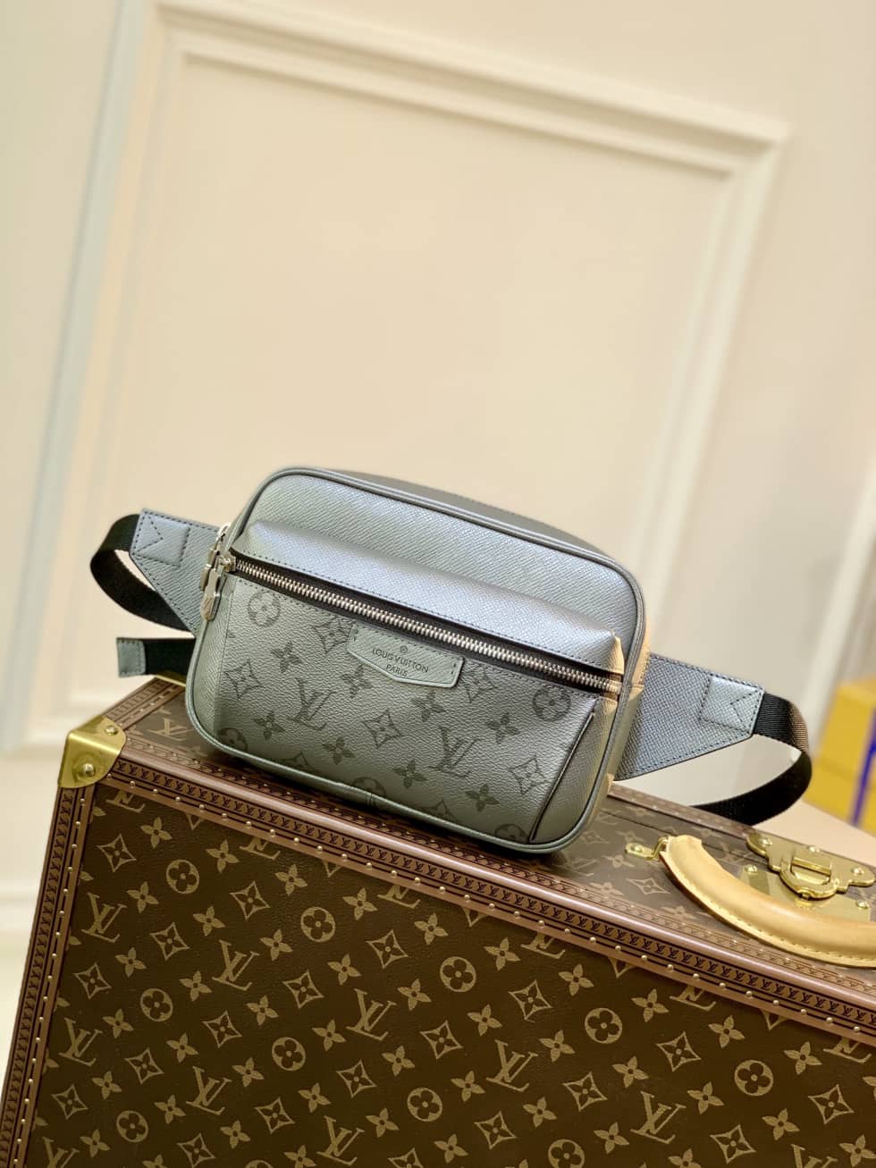 LV Bum Bag Dupe Outdoor Bumbag Monogram Eclipse Taiga Black M30245 - DEEPREPS