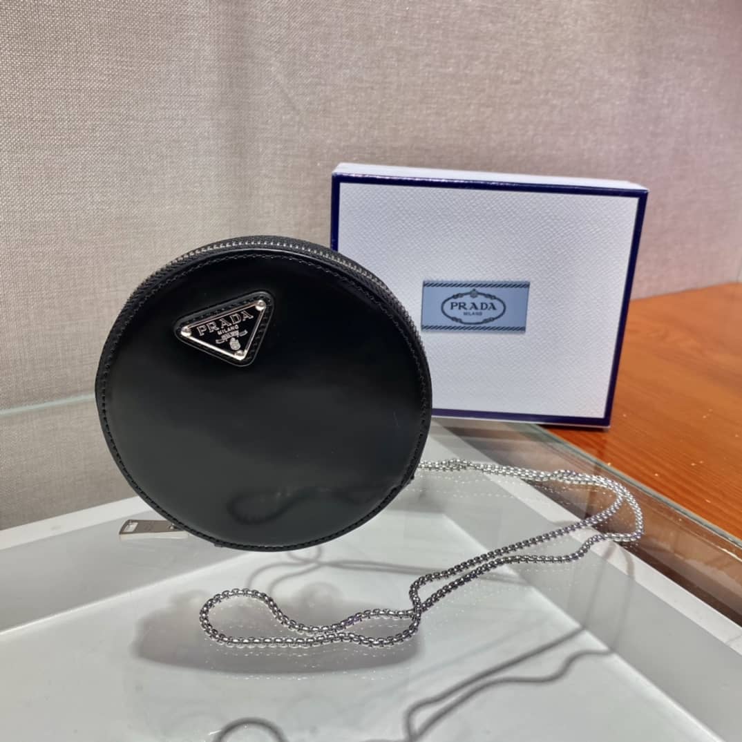 Prada Brushed Leather Mini Pouch Messenger Bag - DEEPREPS