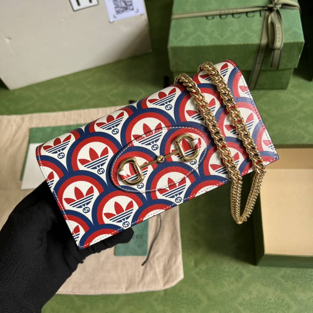 Adidas x Gucci Wallet With Chain 621892 Replica Crossbody Bag - DEEPREPS