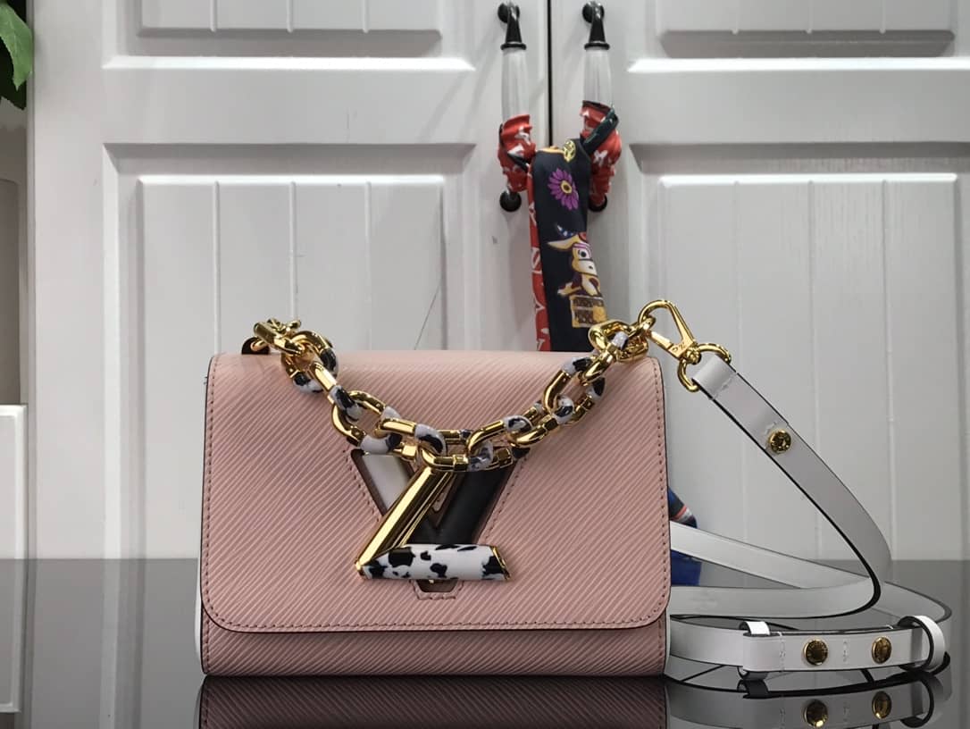 Louis Vuitton Monogram 2Way Leather Twist Replica Handbag Pink M58526 - DEEPREPS