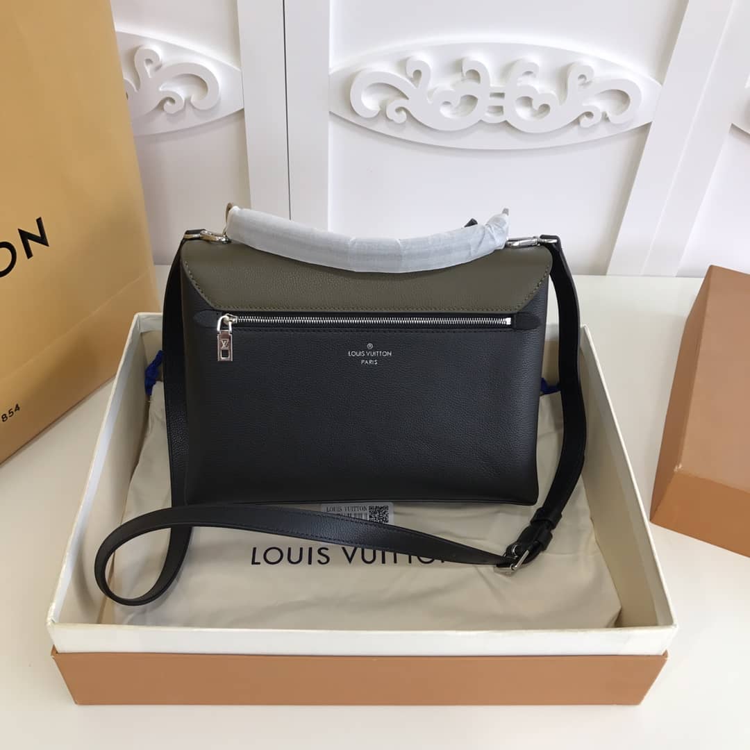 Louis Vuitton MyLockMe 2way Leather Grain Satchel Replica Green M54849 - DEEPREPS