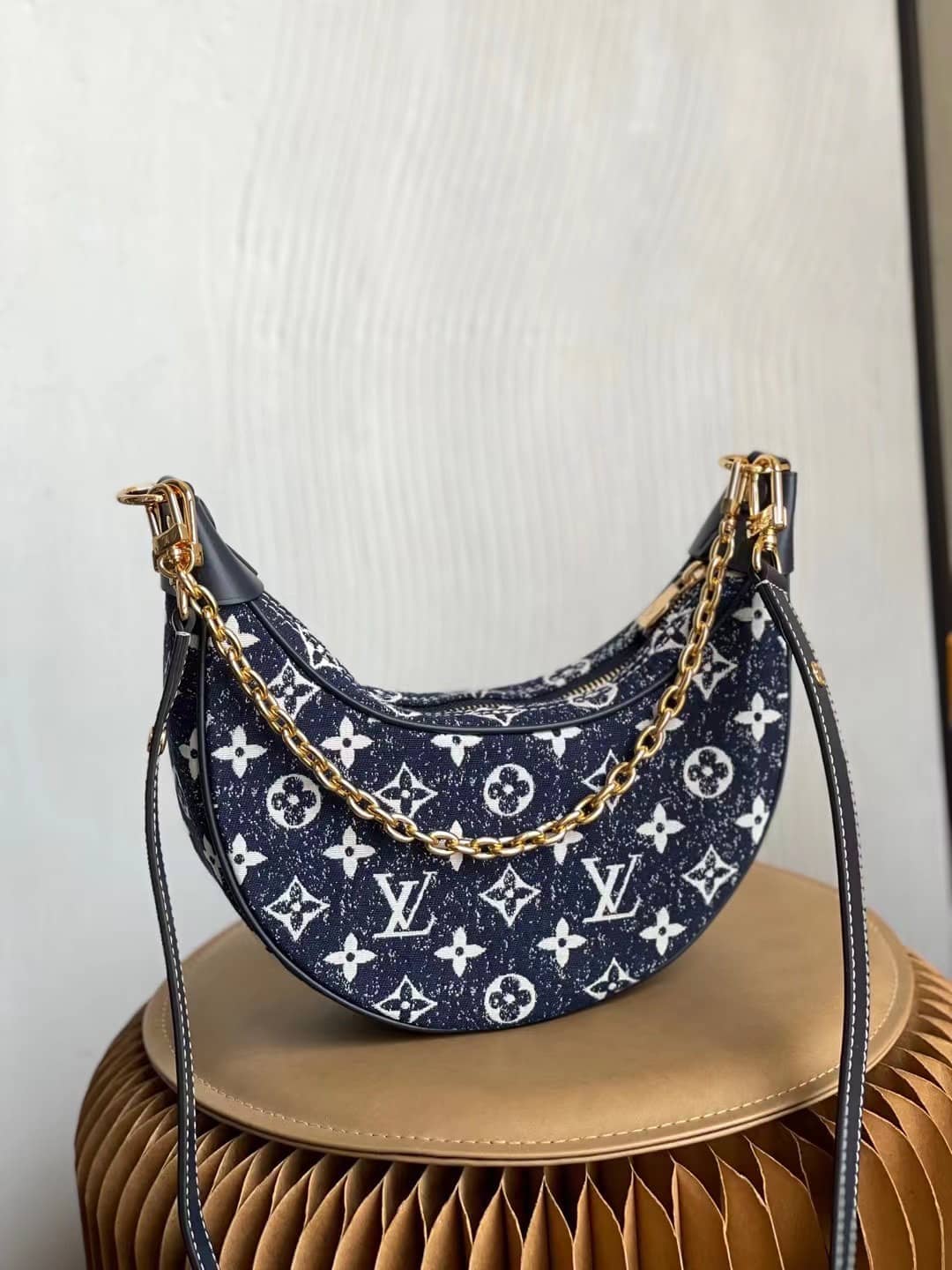 Louis Vuitton Denim Loop Bag Blue M81166 Replica Hobo - DEEPREPS