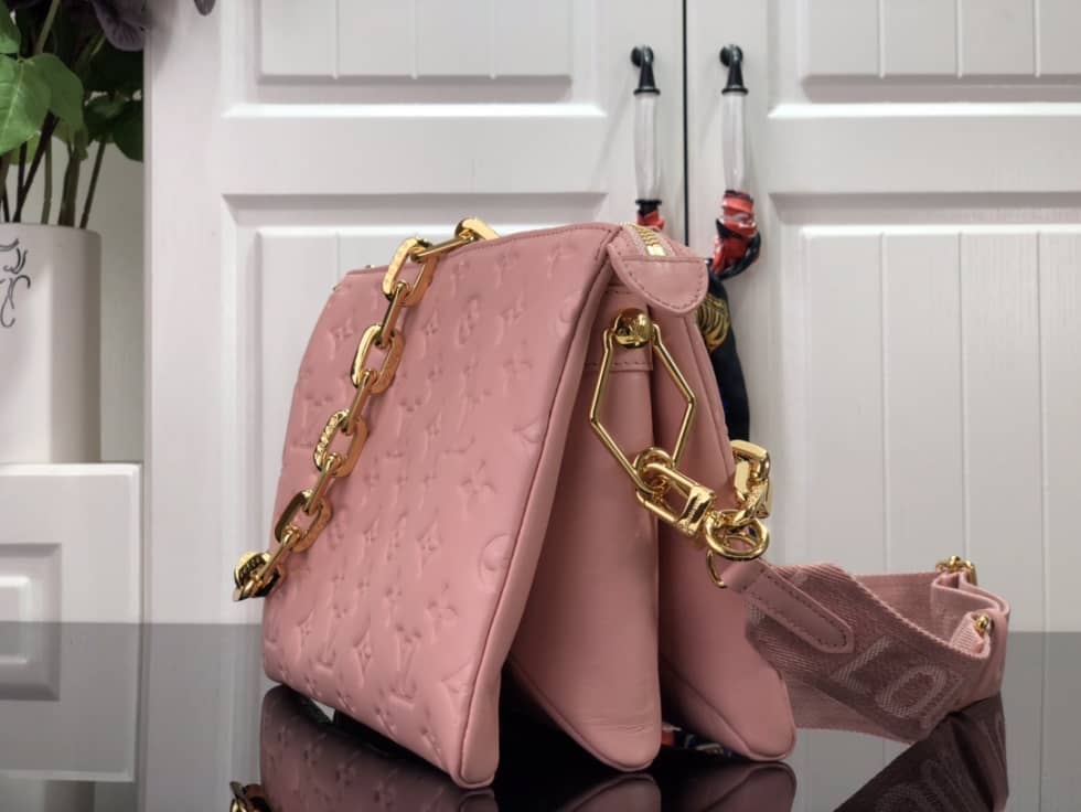 Louis Vuitton Embossed Lambskin Coussin PM Pink M58628 Replica Shoulder Bag - DEEPREPS