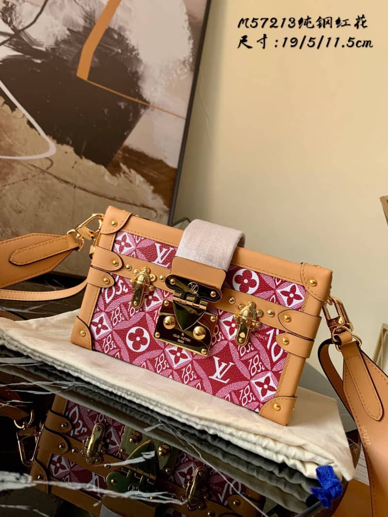 Louis Vuitton Since 1854 Petite Malle Replica Bag Red M57212 - DEEPREPS