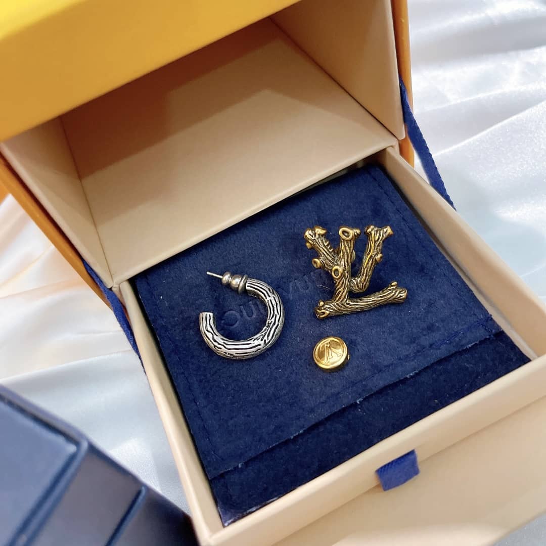 LV Hoop Earrings Dupe Logo - DEEPREPS