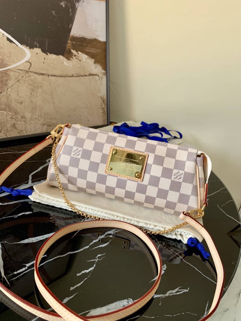 Louis Vuitton Eva 2way Damier Azur Replica Crossbody Bag N55214 - DEEPREPS