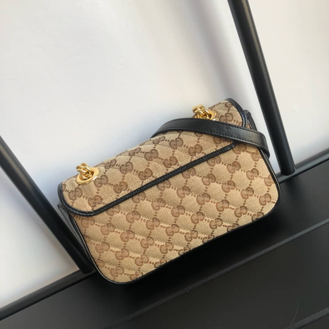 Gucci GG Marmont Mini Matelasse Shoulder Bag Replica Yellow 446744 - DEEPREPS