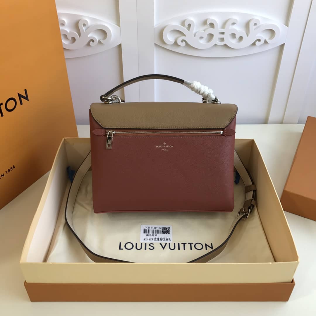 Louis Vuitton MyLockMe 2way Leather Grain Replica Satchel Yellow M54849 - DEEPREPS