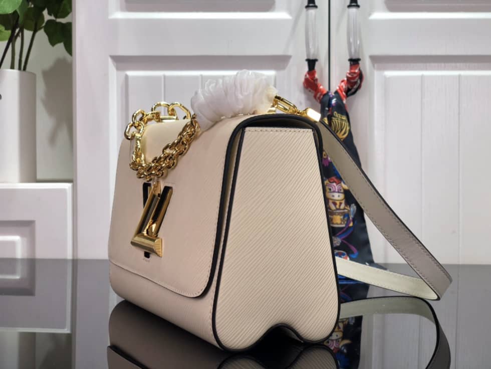 Louis Vuitton Twist MM Epi Grained Leather Beige M59403 Replica Crossbody Bag - DEEPREPS
