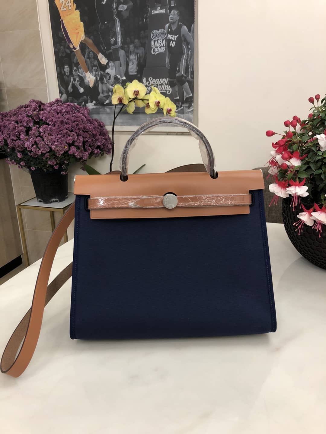 Hermes Bag Replica 31 Canvas Leather HerBag - DEEPREPS