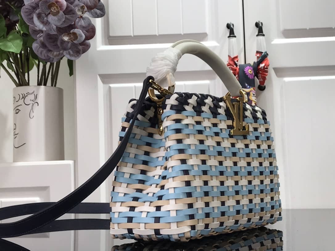Louis Vuitton Capucines Taurillon Hand Shoulder Bag Replica Blue M94519 - DEEPREPS