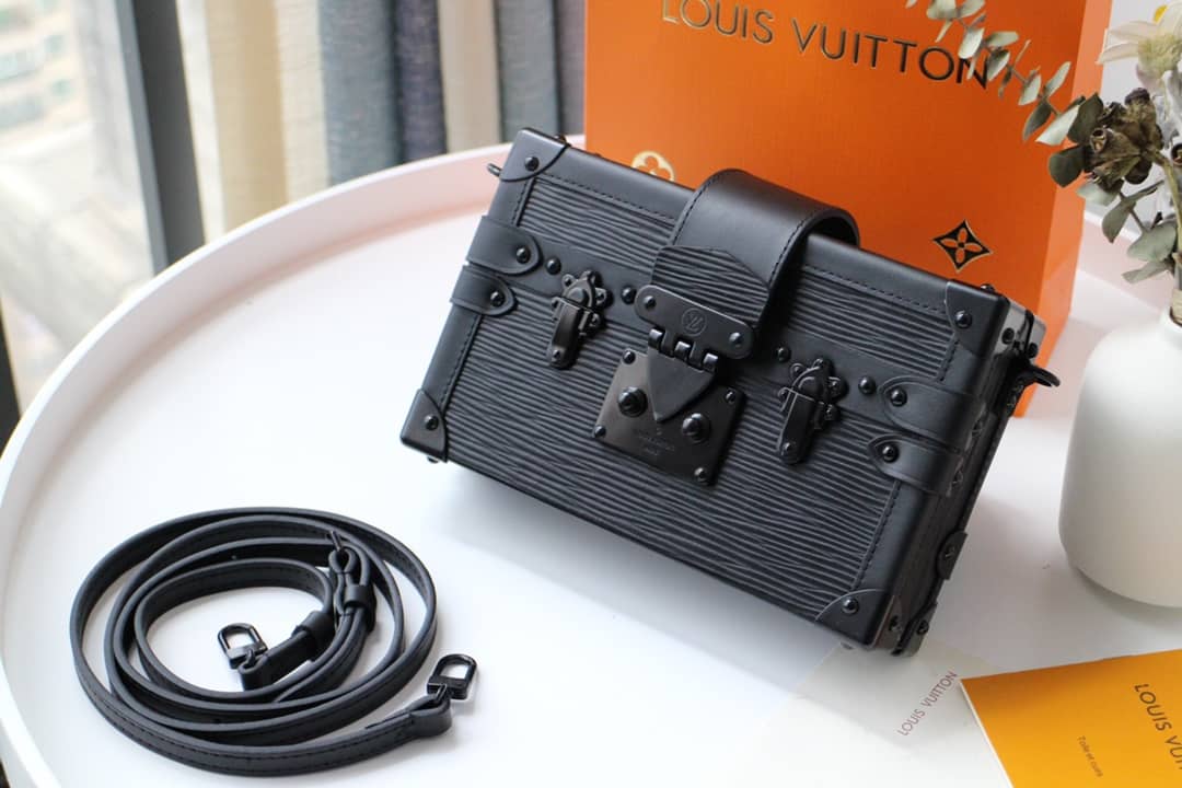 Louis Vuitton Petite Malle Monogram Canvas Replica Bag Black M40273 - DEEPREPS