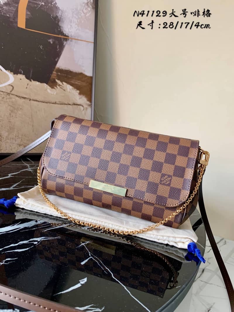 Louis Vuitton Damier Favorite PM Replica Shoulder Bag N41276 - DEEPREPS