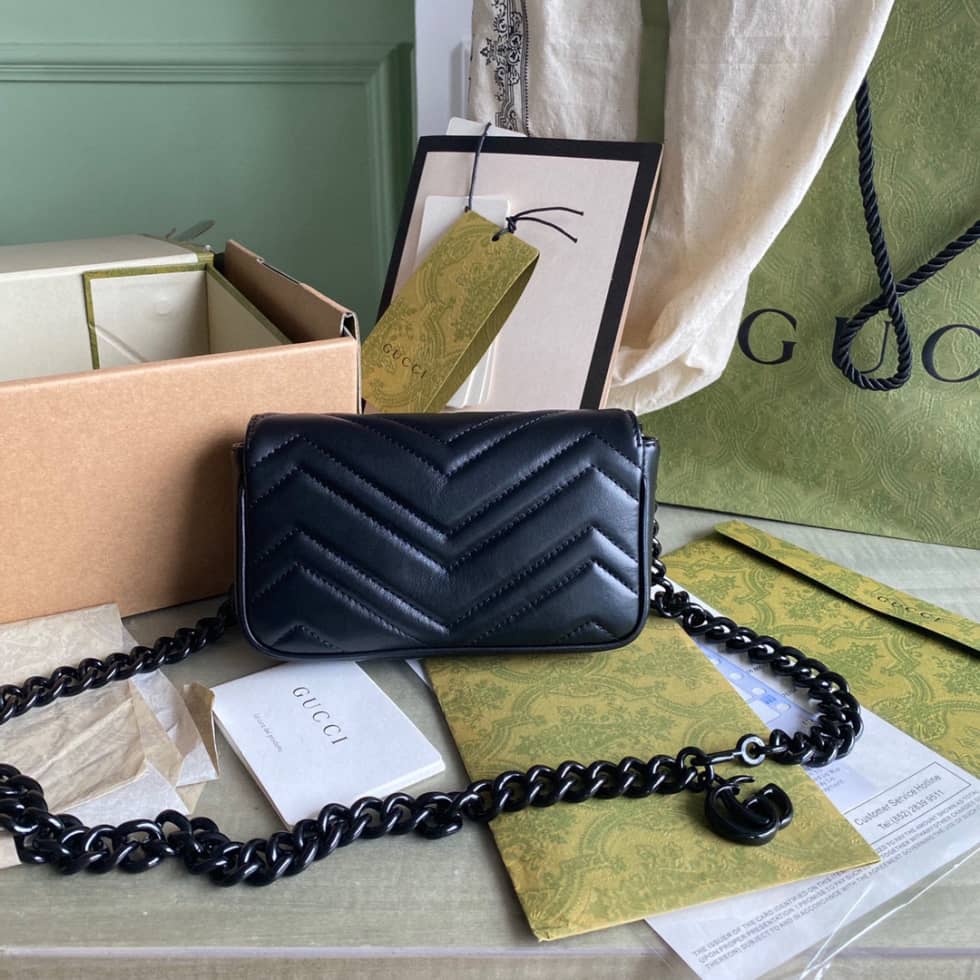 Gucci GG Marmont Quilting Super Mini 476433 Replica Crossbody Bag - DEEPREPS