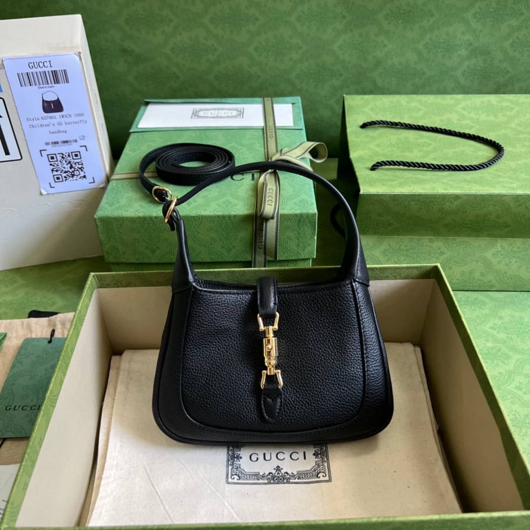 Gucci Jackie 1961 Mini Hobo Bag Black 637091 Replica - DEEPREPS