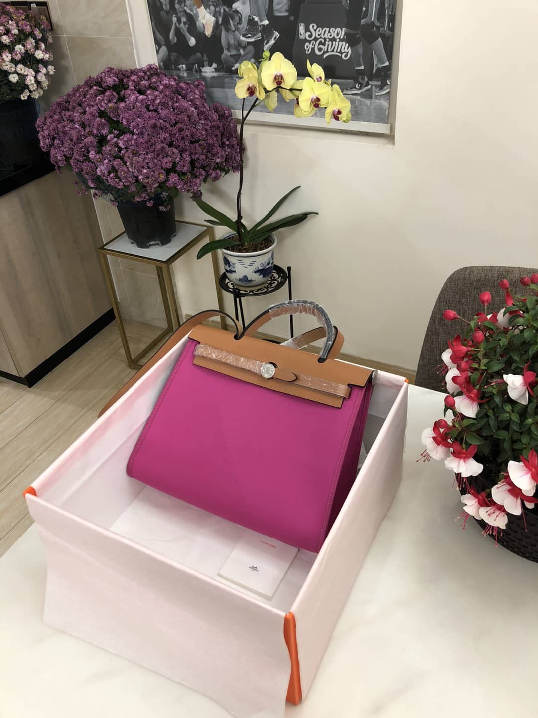 Replica Hermes Birkin Bag 31 Canvas Leather HerBag - DEEPREPS