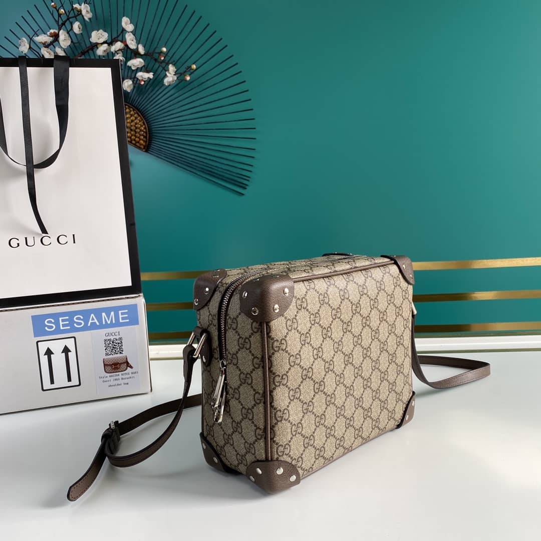 Gucci Supreme GG Leather Square Shoulder Bag Replica 626363 - DEEPREPS
