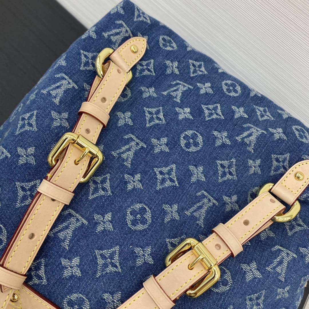 LV Backpack Replica Sac A Dos GM Blue Denim M95056 - DEEPREPS