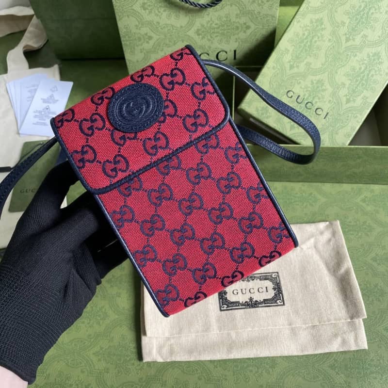 Gucci GG Multicolor Mini Bag Replica Red 657582 - DEEPREPS