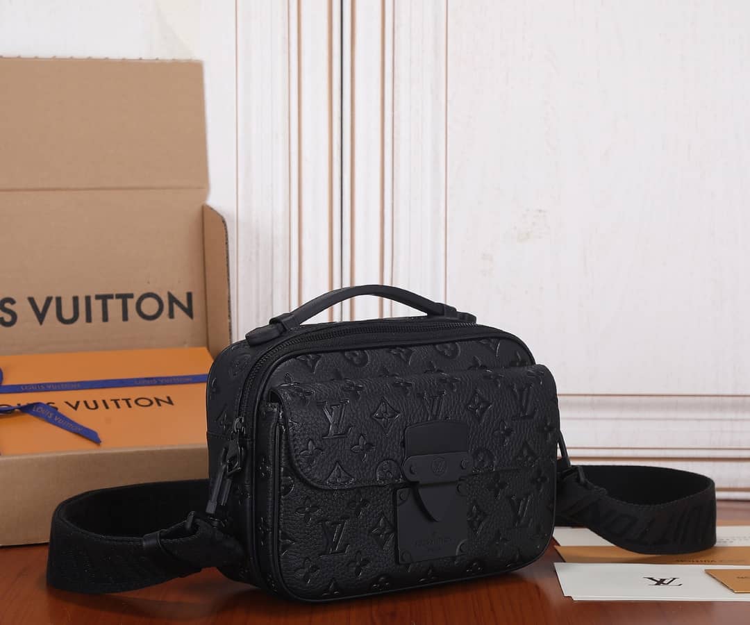 Louis Vuitton S Lock Messenger Bag Replica Black M58489 - DEEPREPS