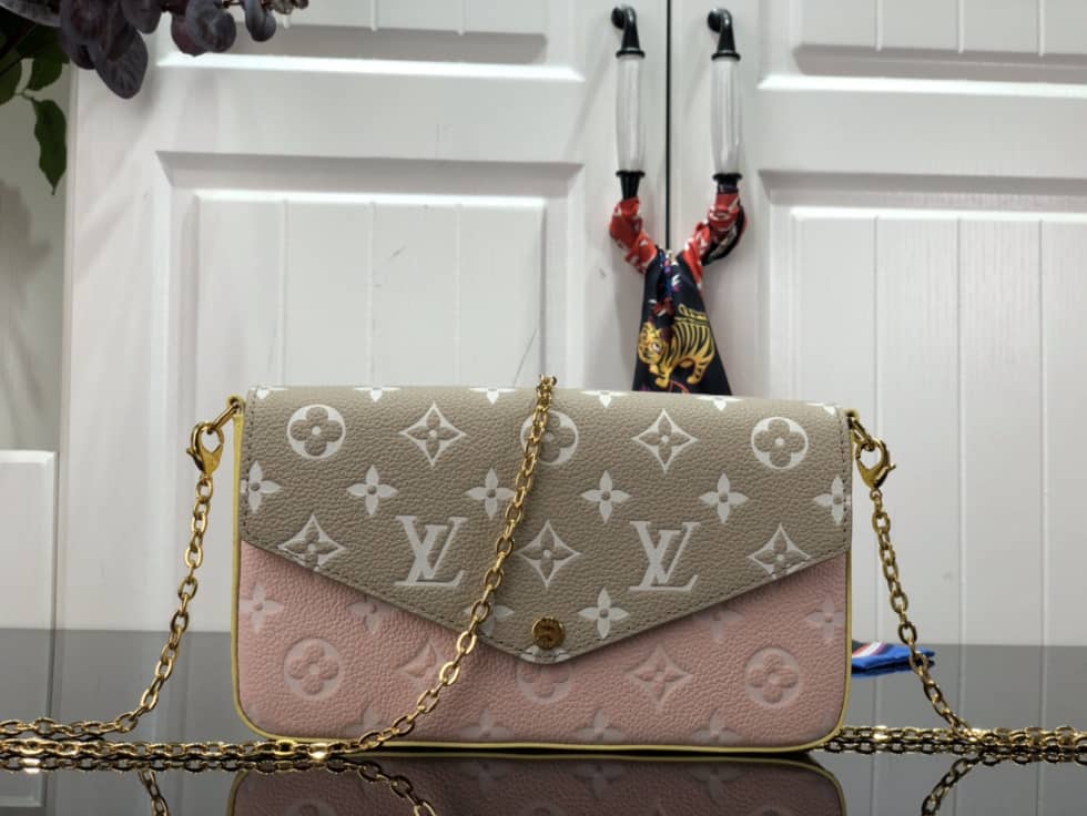 Louis Vuitton Pochette Felicie Monogram Empreinte Pink Gery M81359 Replica - DEEPREPS