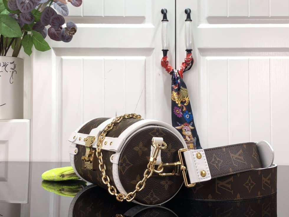 Louis Vuitton Papillon Trunk Monogram White M81485 Replica Crossbody Bag - DEEPREPS