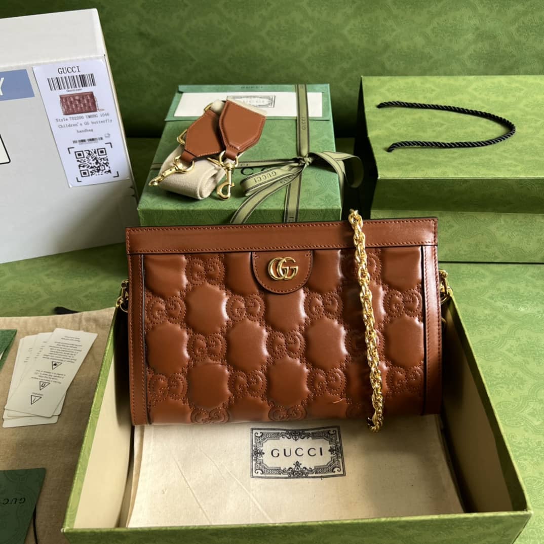 Gucci GG Matelassé Leather 702200 Replica Shoulder Bag - DEEPREPS