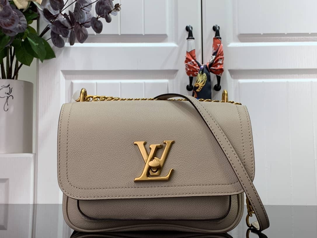 Louis Vuitton Lockme Chain PM Replica Handbag Beige M57073 - DEEPREPS