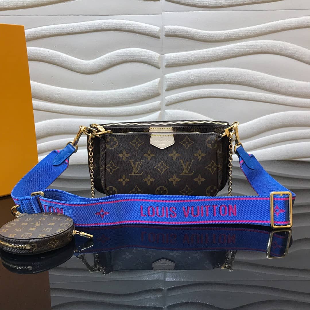 Louis Vuitton Monogram Canvas Multi Pochette Replica Blue M44823 - DEEPREPS